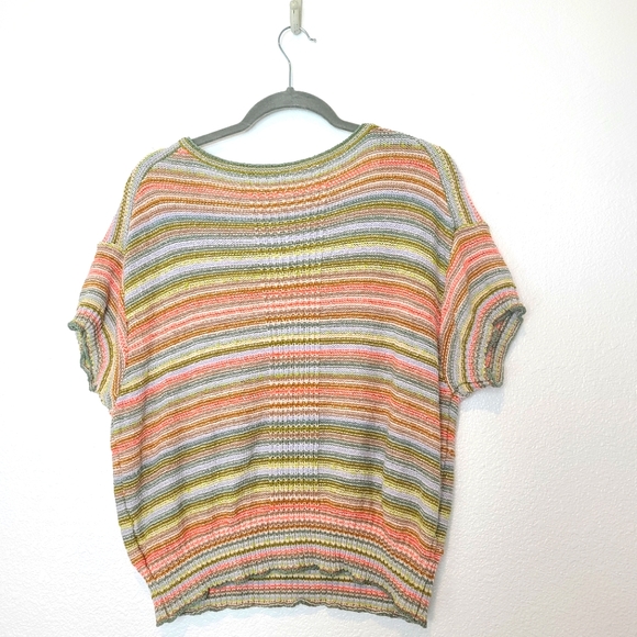 Anthropologie Daily Practice Knit Lounge Multicolor Beachy Top Size Medium - Picture 9 of 11